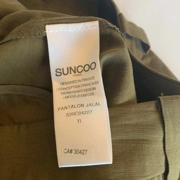 Suncoo Paris high rise lightweight pants. Army green size small, casual - Picture 5 of 9
